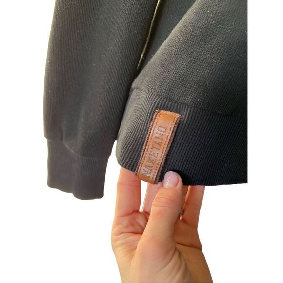 Naketano Womens Brave New Word Black Hooded Sweatshirt Germany M - Picture 9 of 11